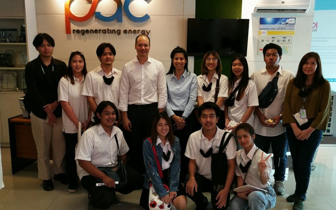 นักศึกษามหาวิทยาลัยกรุงเทพเยี่ยมชมดูงานนวัตกรรมการออกแบบระบบน้ำร้อน